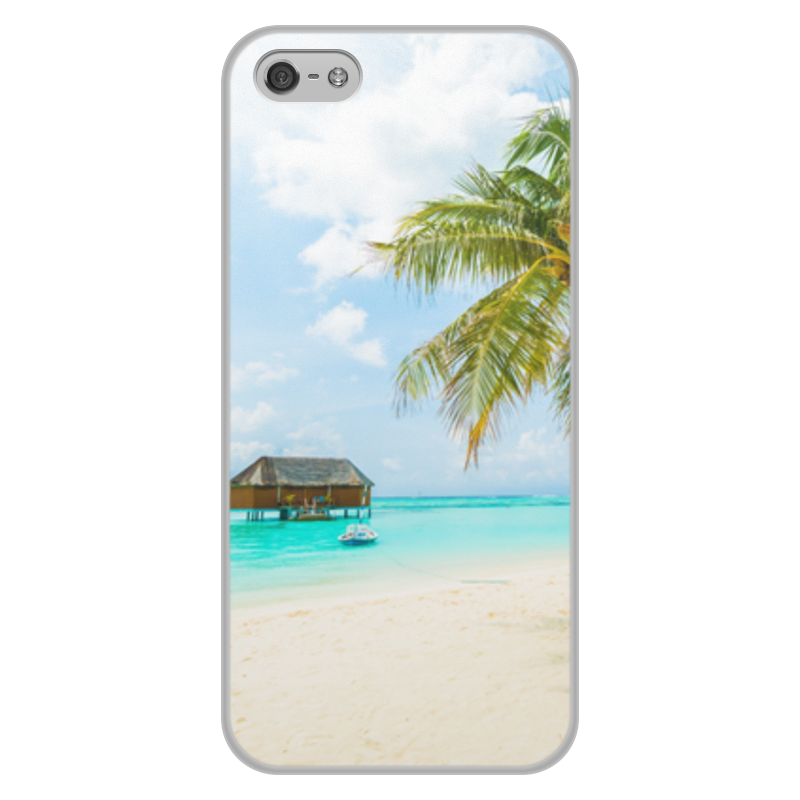 Printio Чехол для iPhone 5/5S, объёмная печать Морской пляж