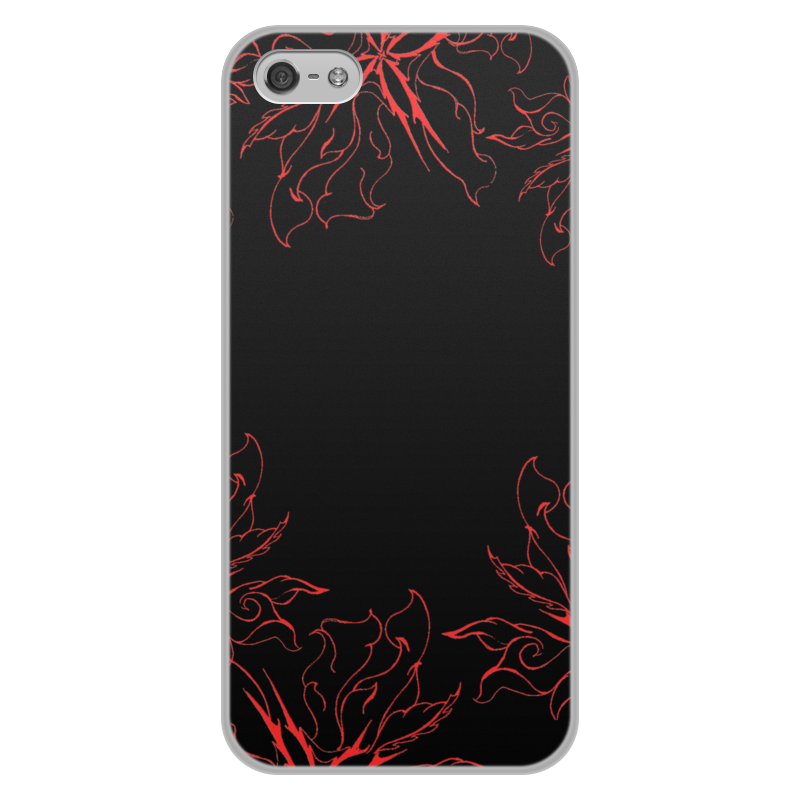 Printio Чехол для iPhone 5/5S, объёмная печать Огненные цветы