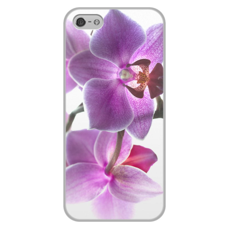 Printio Чехол для iPhone 5/5S, объёмная печать Орхидея printio чехол для iphone 5 5s объёмная печать цветок лотоса