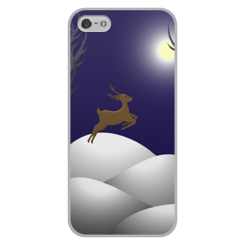 Printio Чехол для iPhone 5/5S, объёмная печать Олени в лесу printio чехол для iphone 8 объёмная печать олени в лесу