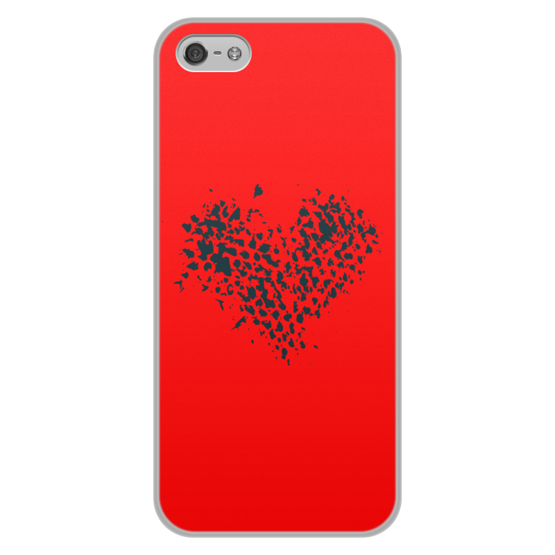 Printio Чехол для iPhone 5/5S, объёмная печать Сердце printio чехол для iphone 5 5s объёмная печать огненное сердце