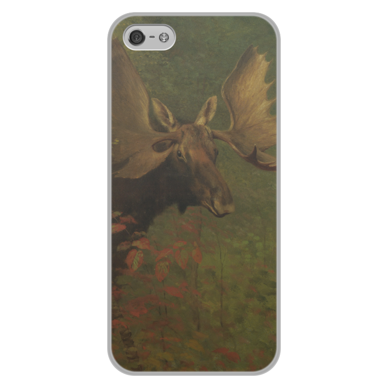 Printio Чехол для iPhone 5/5S, объёмная печать Лось (study of a moose) (альберт бирштадт)