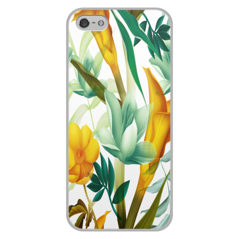 Printio Чехол для iPhone 5/5S, объёмная печать Сад цветов printio чехол для iphone 5 5s объёмная печать сад роз