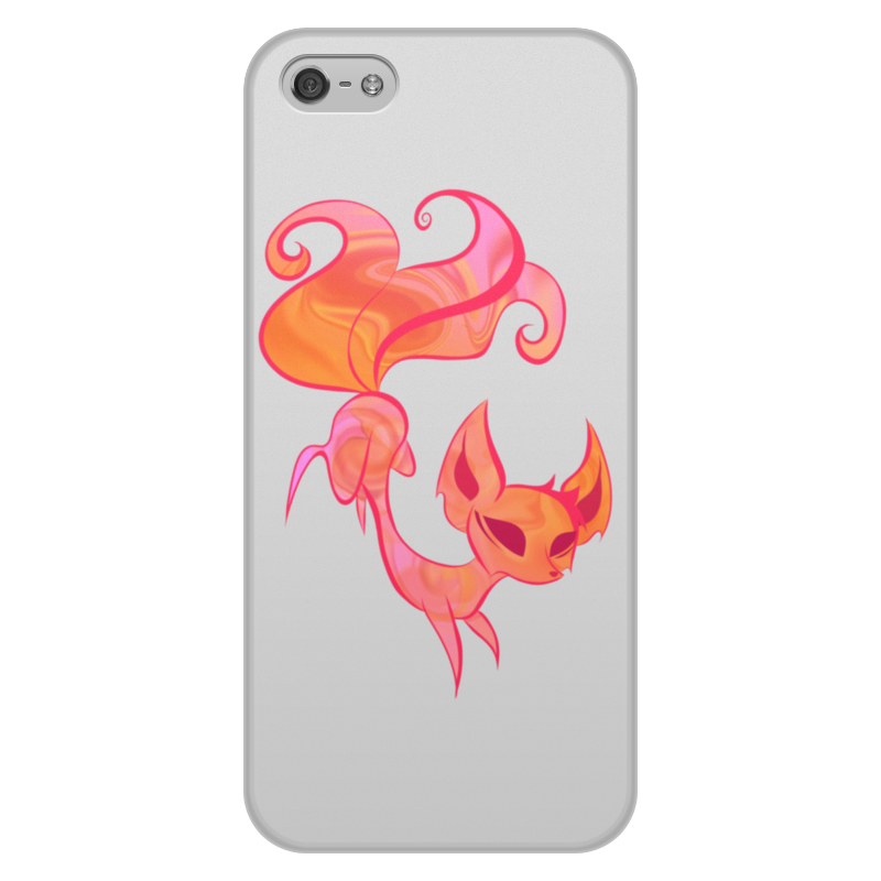 Printio Чехол для iPhone 5/5S, объёмная печать Огненная лиса