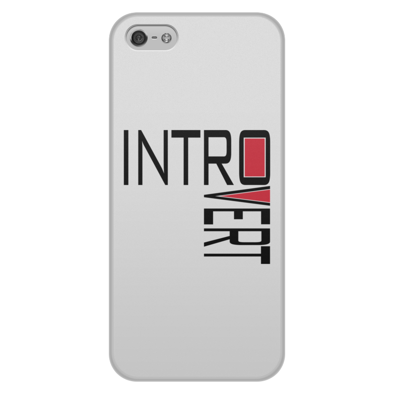 Printio Чехол для iPhone 5/5S, объёмная печать Интроверт printio чехол для iphone 5 5s объёмная печать интроверт