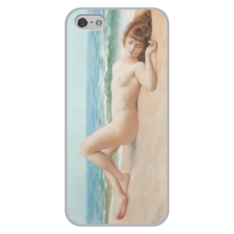 Printio Чехол для iPhone 5/5S, объёмная печать Обнажённая на пляже (джон уильям годвард) силиконовый чехол на realme 5 pro девушка на пляже для реалми 5 про