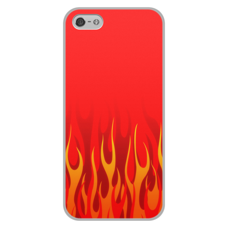 Printio Чехол для iPhone 5/5S, объёмная печать Пламя printio чехол для iphone 5 5s объёмная печать пламя и дым