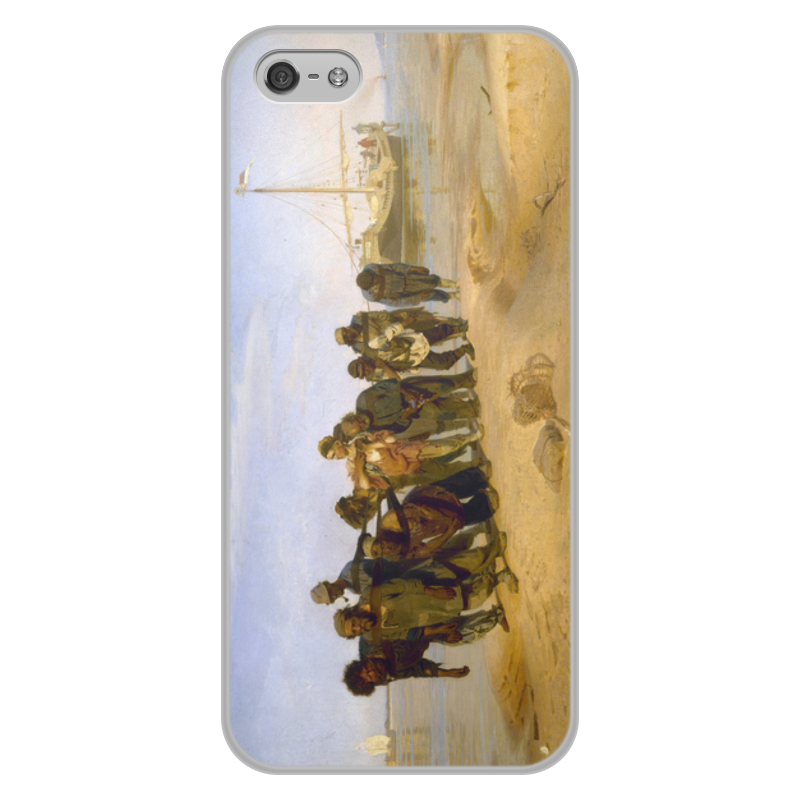 цена Printio Чехол для iPhone 5/5S, объёмная печать Бурлаки на волге (картина ильи репина)