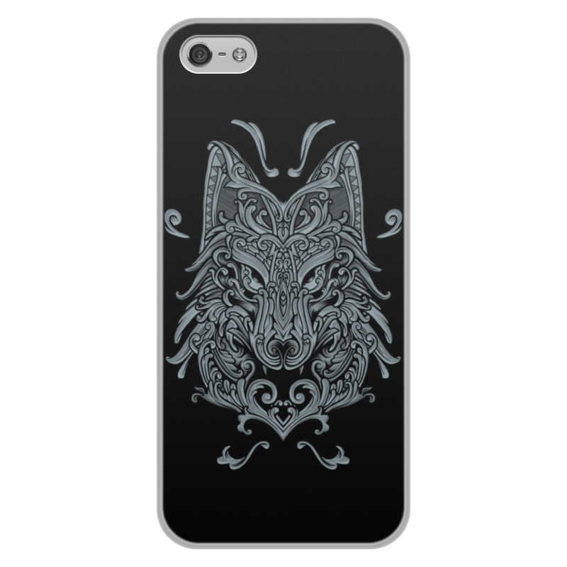 Printio Чехол для iPhone 5/5S, объёмная печать Узорный волк printio чехол для iphone 5 5s объёмная печать радужный волк