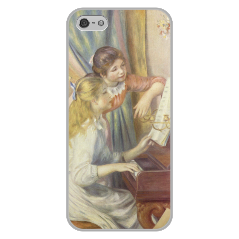 Printio Чехол для iPhone 5/5S, объёмная печать Девушки за фортепьяно (картина ренуара)