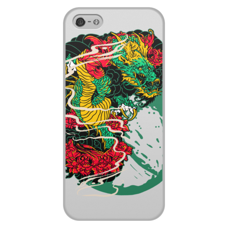 Printio Чехол для iPhone 5/5S, объёмная печать Китайский дракон