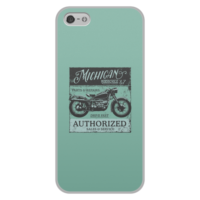 Printio Чехол для iPhone 5/5S, объёмная печать Michigan motorcycles 67