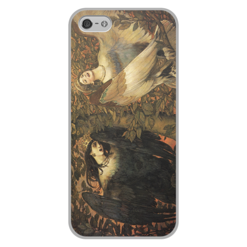 Printio Чехол для iPhone 5/5S, объёмная печать Сирин и алконост. птицы радости и печали