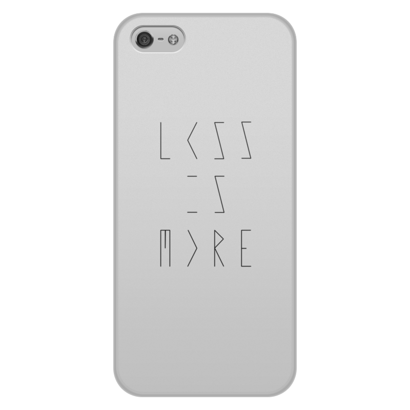 Printio Чехол для iPhone 5/5S, объёмная печать Less is more