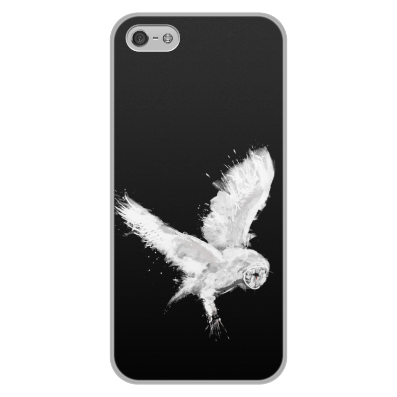 Printio Чехол для iPhone 5/5S, объёмная печать Белая сова шлейф для iphone 5s se на кнопку home в сборе черный