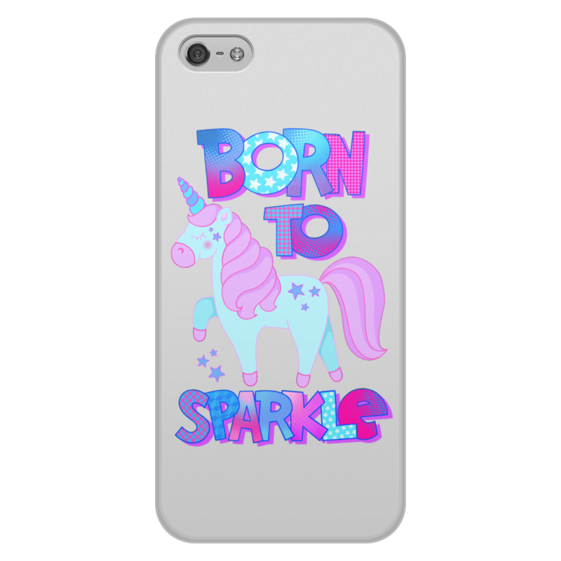 цена Printio Чехол для iPhone 5/5S, объёмная печать Born to sparkle