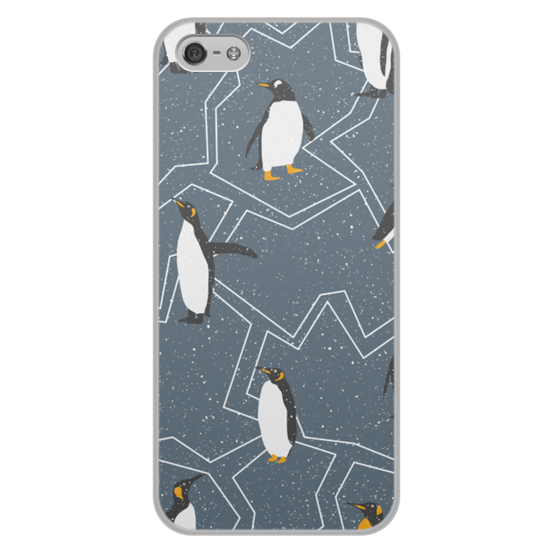 Printio Чехол для iPhone 5/5S, объёмная печать Пингвины силиконовый чехол на realme 5 серые пингвины для реалми 5
