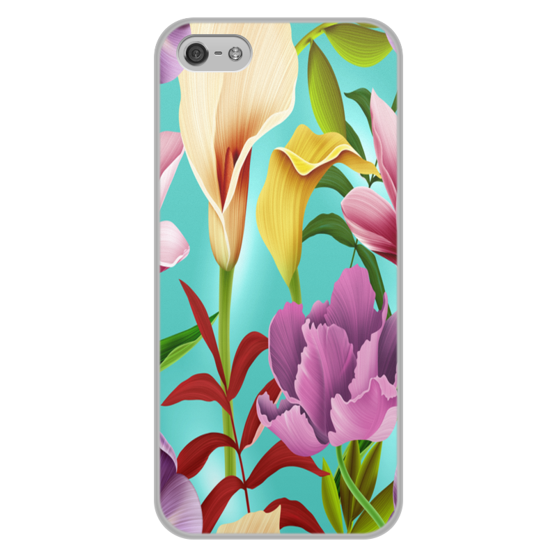 Printio Чехол для iPhone 5/5S, объёмная печать Сад цветов printio чехол для iphone 5 5s объёмная печать сад цветов