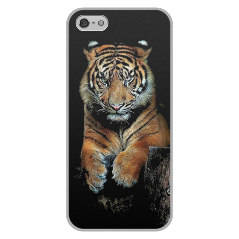 цена Printio Чехол для iPhone 5/5S, объёмная печать Тигры