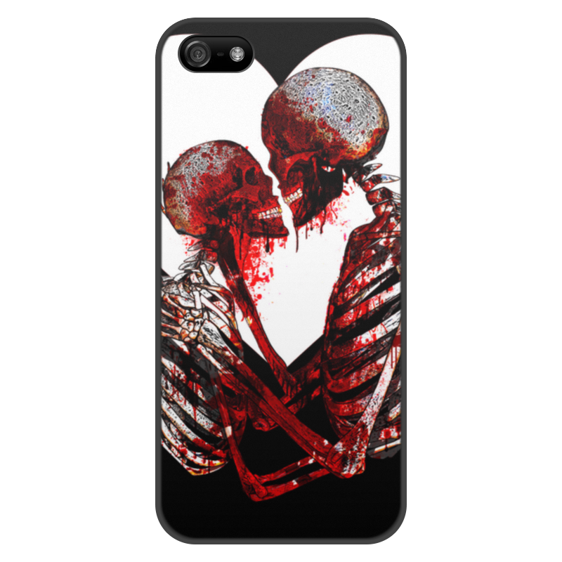 Printio Чехол для iPhone 5/5S, объёмная печать Черная кровь и красный поцелуй printio чехол для iphone x xs объёмная печать черная кровь и красный поцелуй