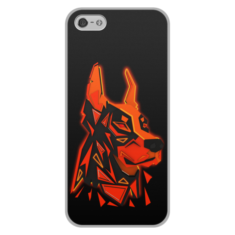 Printio Чехол для iPhone 5/5S, объёмная печать Доберман printio чехол для iphone 6 объёмная печать портрет морды собаки