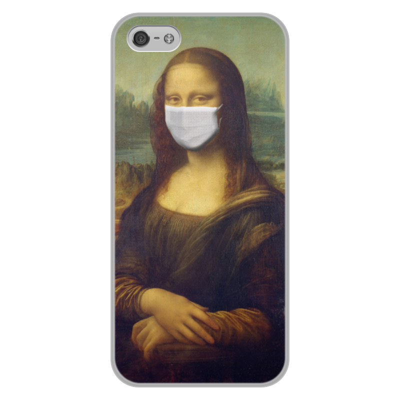 Printio Чехол для iPhone 5/5S, объёмная печать Мона лиза в маске printio чехол для iphone 6 plus объёмная печать мона лиза в маске