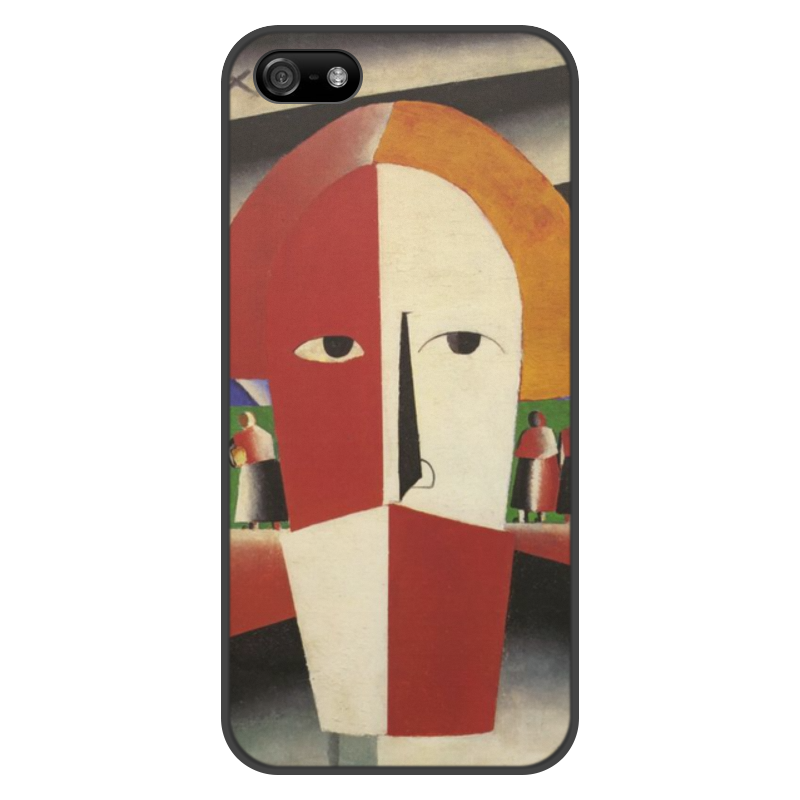 Printio Чехол для iPhone 5/5S, объёмная печать Голова крестьянина (казимир малевич)