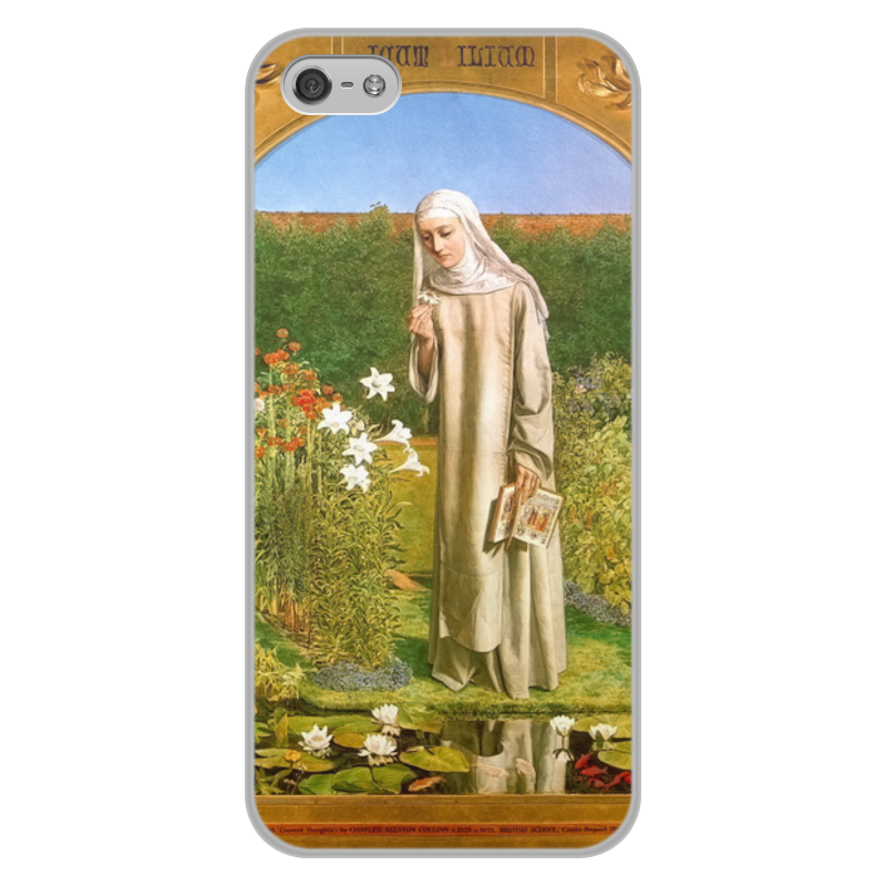 Printio Чехол для iPhone 5/5S, объёмная печать Мысли монахини (чарльз олстон коллинз)