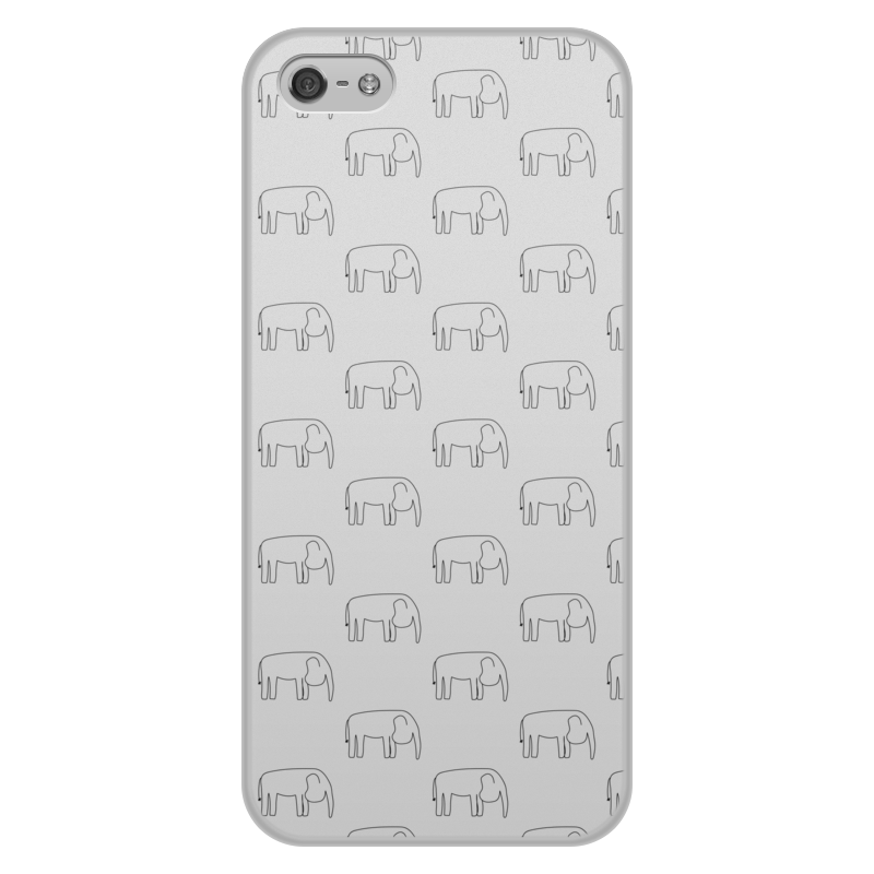 Printio Чехол для iPhone 5/5S, объёмная печать Черный слон printio чехол для iphone 5 5s объёмная печать синий слон