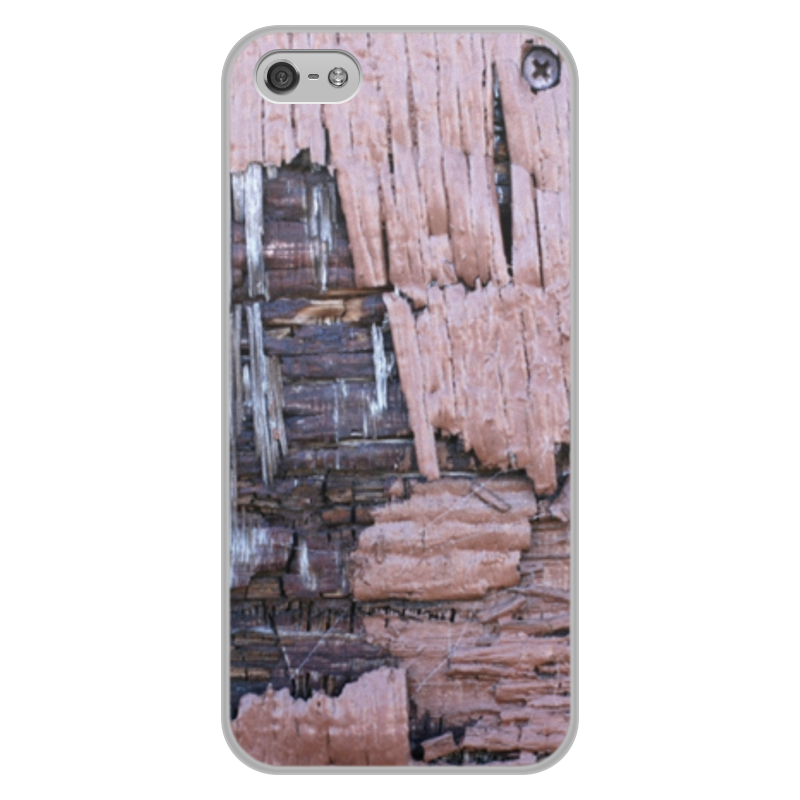 Printio Чехол для iPhone 5/5S, объёмная печать Деревянный