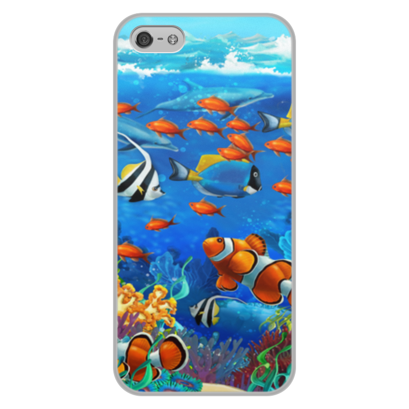 Printio Чехол для iPhone 5/5S, объёмная печать Морской риф printio чехол для iphone 5 5s объёмная печать морской пляж
