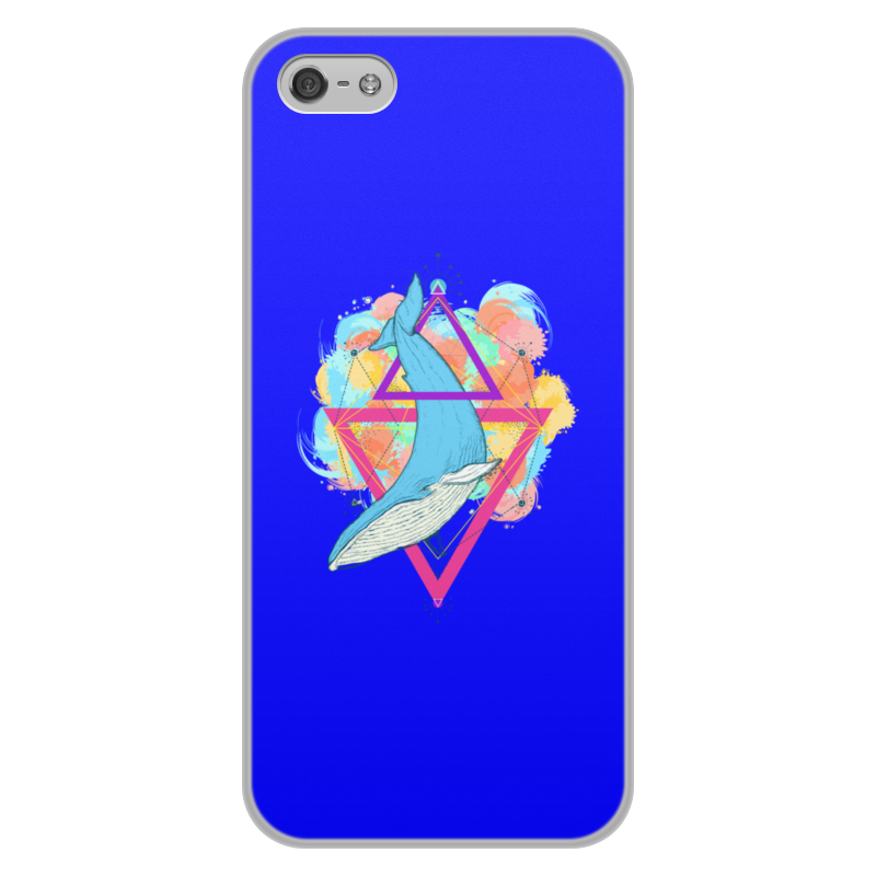 Printio Чехол для iPhone 5/5S, объёмная печать Кит и краски printio чехол для iphone 5 5s объёмная печать космический кит
