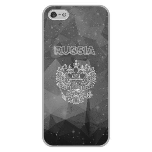 Заказать чехол для iPhone 5/5S в Москве. Чехол для iPhone 5/5S, объёмная печать  Герб России от THE_NISE  - готовые дизайны и нанесение принтов.