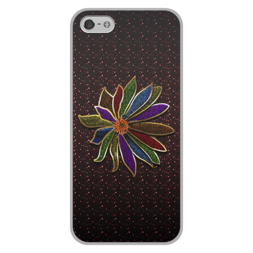 Заказать чехол для iPhone 5/5S в Москве. Чехол для iPhone 5/5S, объёмная печать Разноцветный цветок от Тари  Танте - готовые дизайны и нанесение принтов.