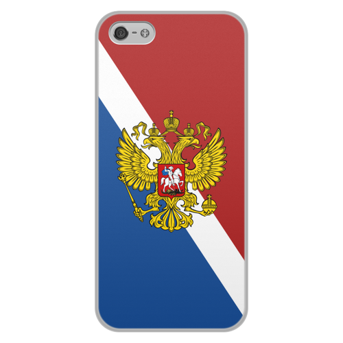 Заказать чехол для iPhone 5/5S в Москве. Чехол для iPhone 5/5S, объёмная печать Флаг России от THE_NISE  - готовые дизайны и нанесение принтов.