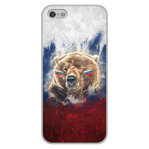 Заказать чехол для iPhone 5/5S в Москве. Чехол для iPhone 5/5S, объёмная печать Русский Медведь от tutik_mutik@mail.ru - готовые дизайны и нанесение принтов.