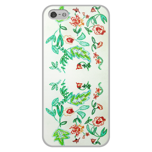 Заказать чехол для iPhone 5/5S в Москве. Чехол для iPhone 5/5S, объёмная печать Дикие цветы от mrs-snit@yandex.ru - готовые дизайны и нанесение принтов.