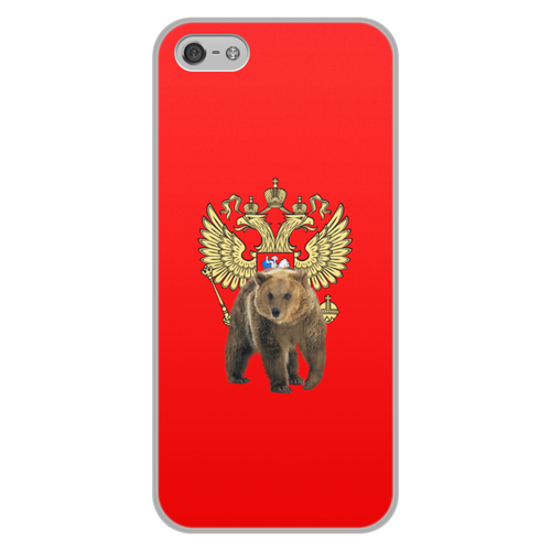 Заказать чехол для iPhone 5/5S в Москве. Чехол для iPhone 5/5S, объёмная печать Герб России от THE_NISE  - готовые дизайны и нанесение принтов.