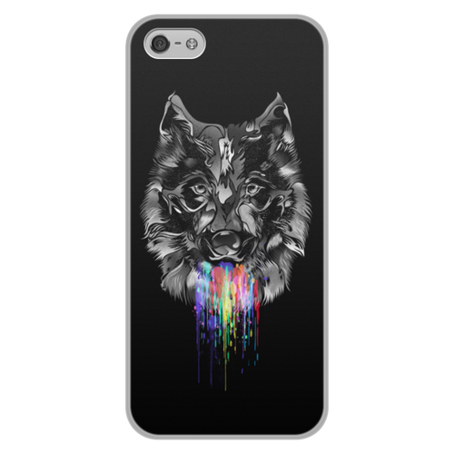 Заказать чехол для iPhone 5/5S в Москве. Чехол для iPhone 5/5S, объёмная печать Радужный волк от ISliM - готовые дизайны и нанесение принтов.