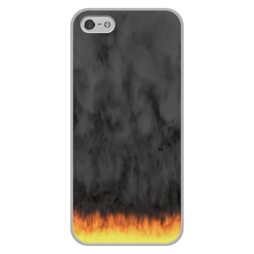 Заказать чехол для iPhone 5/5S в Москве. Чехол для iPhone 5/5S, объёмная печать Пламя и дым от bd-art  - готовые дизайны и нанесение принтов.