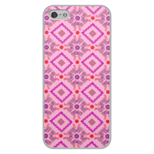 Заказать чехол для iPhone 5/5S в Москве. Чехол для iPhone 5/5S, объёмная печать Розовая абстракция от Лана  - готовые дизайны и нанесение принтов.