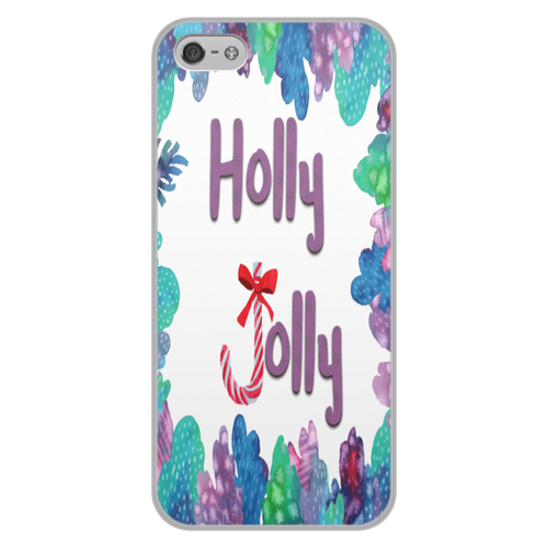 Заказать чехол для iPhone 5/5S в Москве. Чехол для iPhone 5/5S, объёмная печать Holly Jolly от THE_NISE  - готовые дизайны и нанесение принтов.