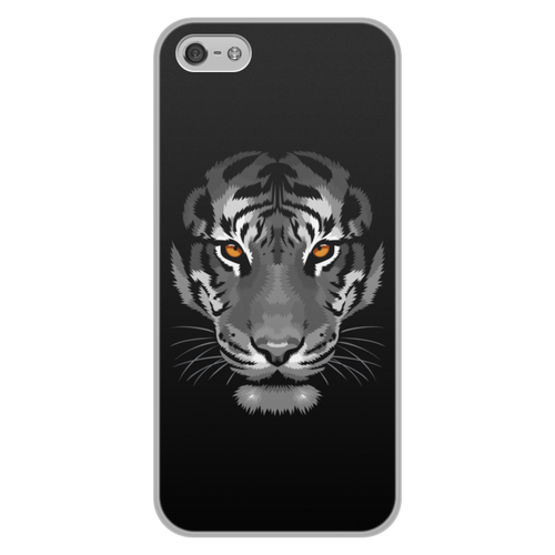 Заказать чехол для iPhone 5/5S в Москве. Чехол для iPhone 5/5S, объёмная печать Белый тигр от ISliM - готовые дизайны и нанесение принтов.