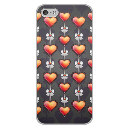 Заказать чехол для iPhone 5/5S в Москве. Чехол для iPhone 5/5S, объёмная печать сердечки от THE_NISE  - готовые дизайны и нанесение принтов.