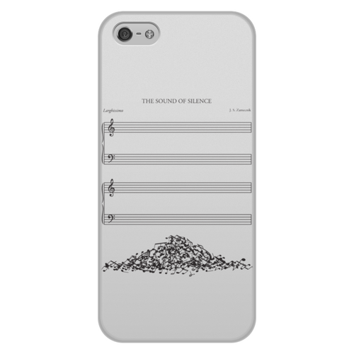Заказать чехол для iPhone 5/5S в Москве. Чехол для iPhone 5/5S, объёмная печать Звук тишины от ISliM - готовые дизайны и нанесение принтов.