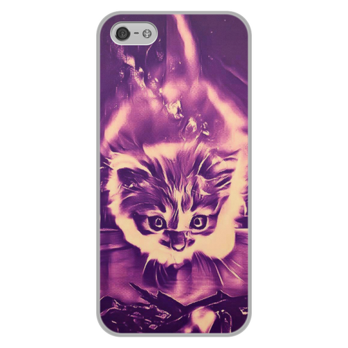 Заказать чехол для iPhone 5/5S в Москве. Чехол для iPhone 5/5S, объёмная печать Fire cat от Dr Boris - готовые дизайны и нанесение принтов.