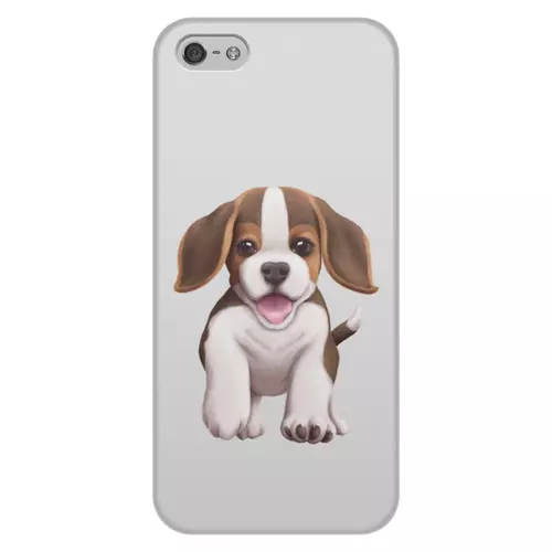 Заказать чехол для iPhone 5/5S в Москве. Чехол для iPhone 5/5S, объёмная печать Собака бигль щенок от tigerda  - готовые дизайны и нанесение принтов.