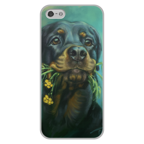 Заказать чехол для iPhone 5/5S в Москве. Чехол для iPhone 5/5S, объёмная печать РОТВЕЙЛЕР от 50dd - готовые дизайны и нанесение принтов.