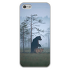 Заказать чехол для iPhone 5/5S в Москве. Чехол для iPhone 5/5S, объёмная печать Мишка и волк от Татьяна - готовые дизайны и нанесение принтов.