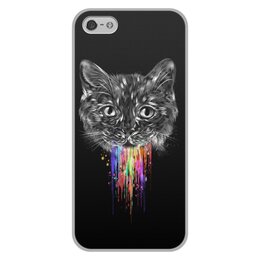 Заказать чехол для iPhone 5/5S в Москве. Чехол для iPhone 5/5S, объёмная печать Радужный кот от ISliM - готовые дизайны и нанесение принтов.